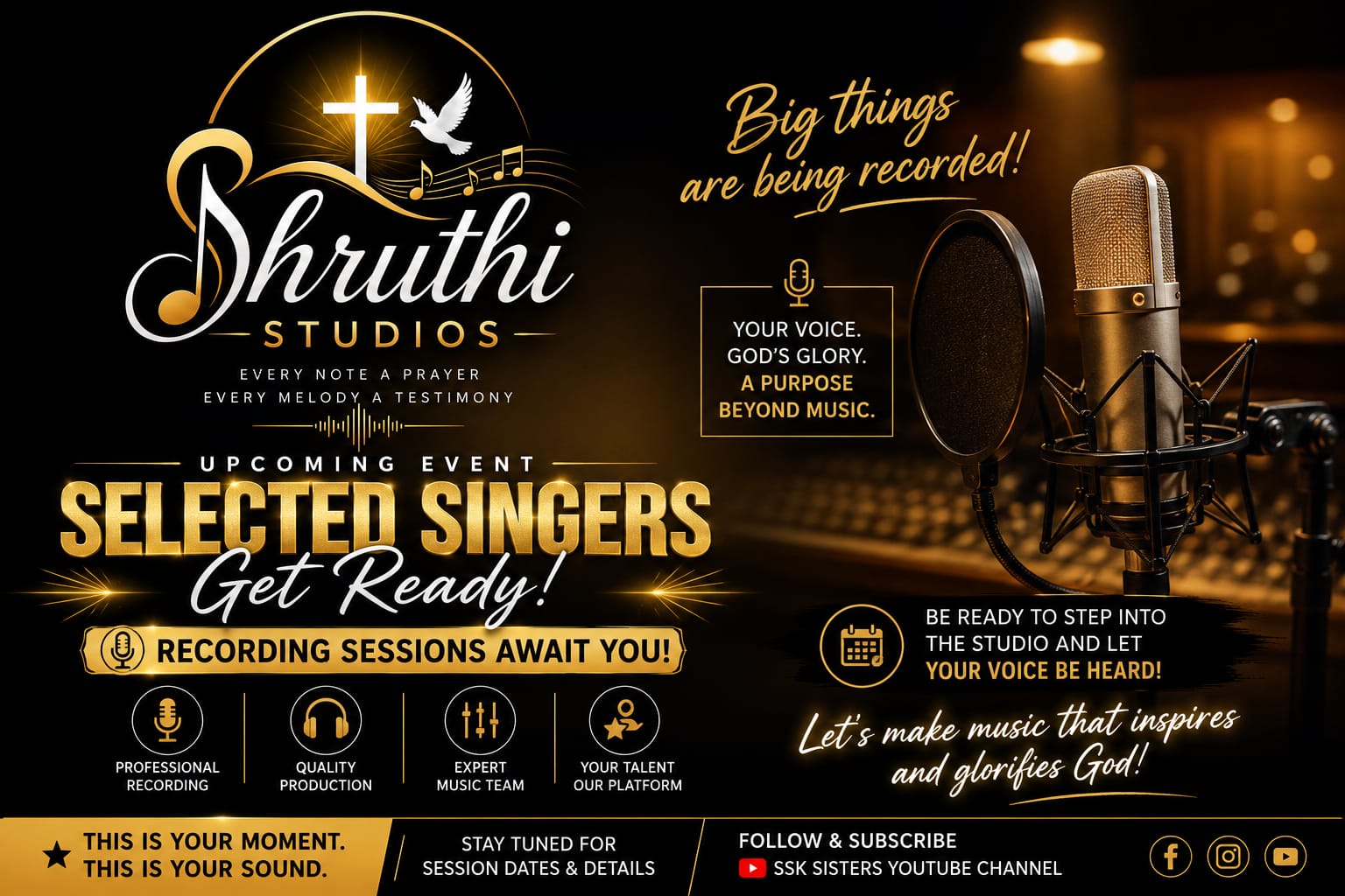 Upcoming Events at Shruthi Studios